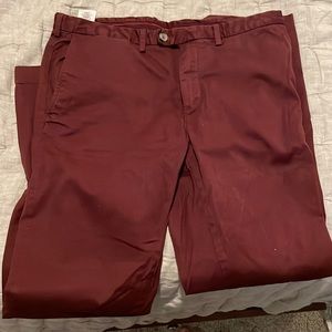 Brooks Brother Red Fleece Label, Maroon Slim Fit Chinos, Size/ 35W 32L